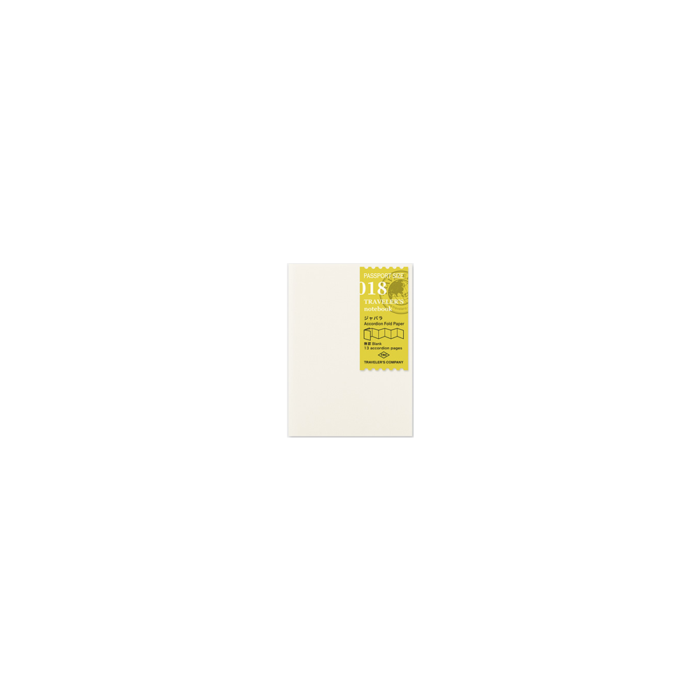 018 - Accordion Fold Paper Refill * Passport * Traveler's Company Japan
