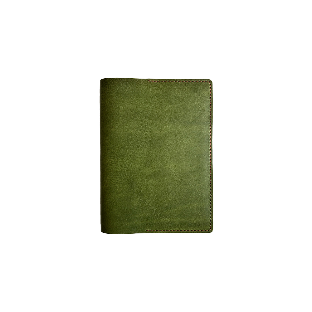 29C Moss/Hazel Leather Book Cover * Kron