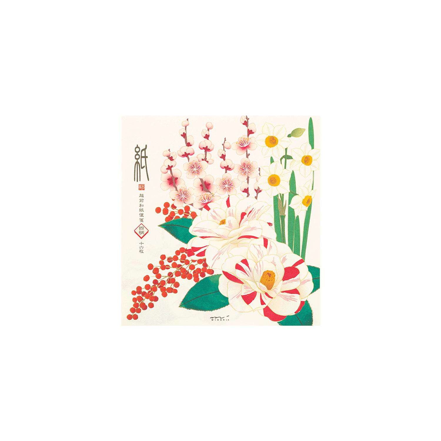 20.1 Winter Flower '22 letter pad * Midori