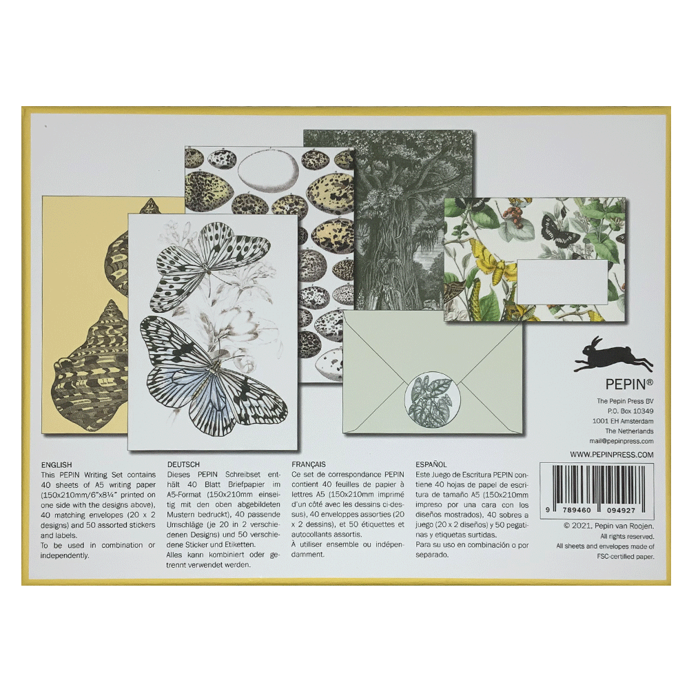 LW27 Natural History II * Letter writing set * The Pepin Press