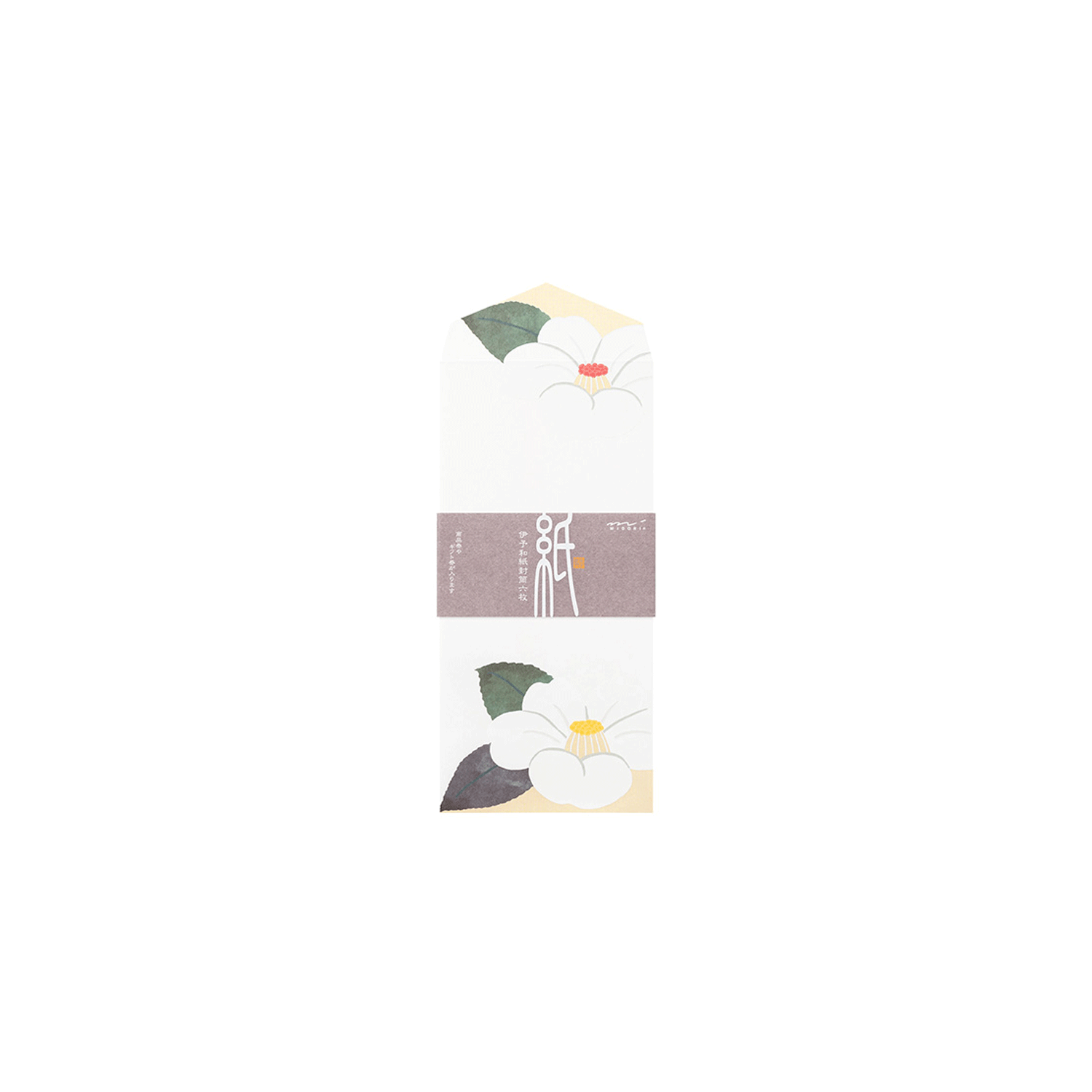 19.2 White Camellia Japanese envelops * Midori