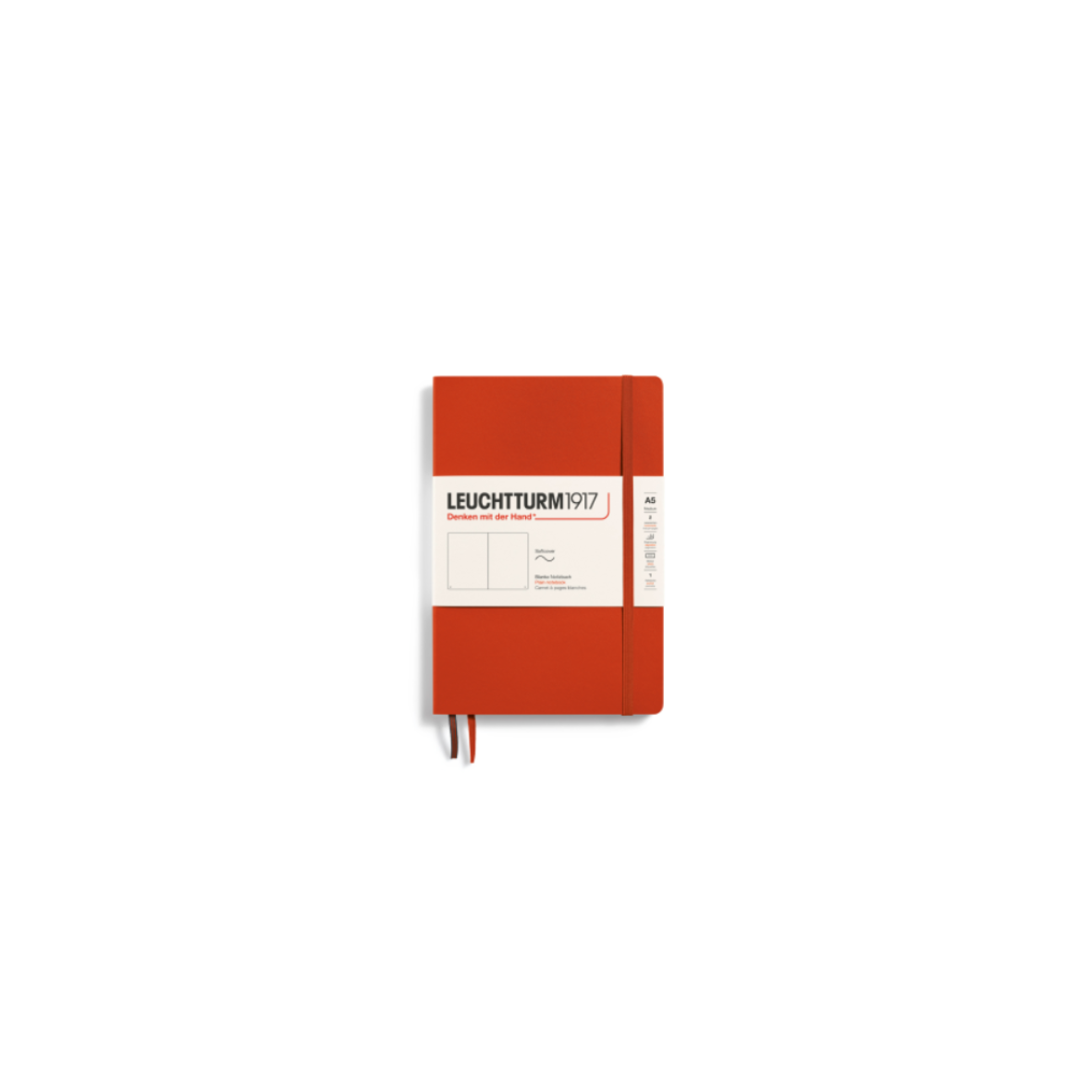 Notitieboek Softcover Medium A5 Fox Red, Plain * Leuchtturm1917