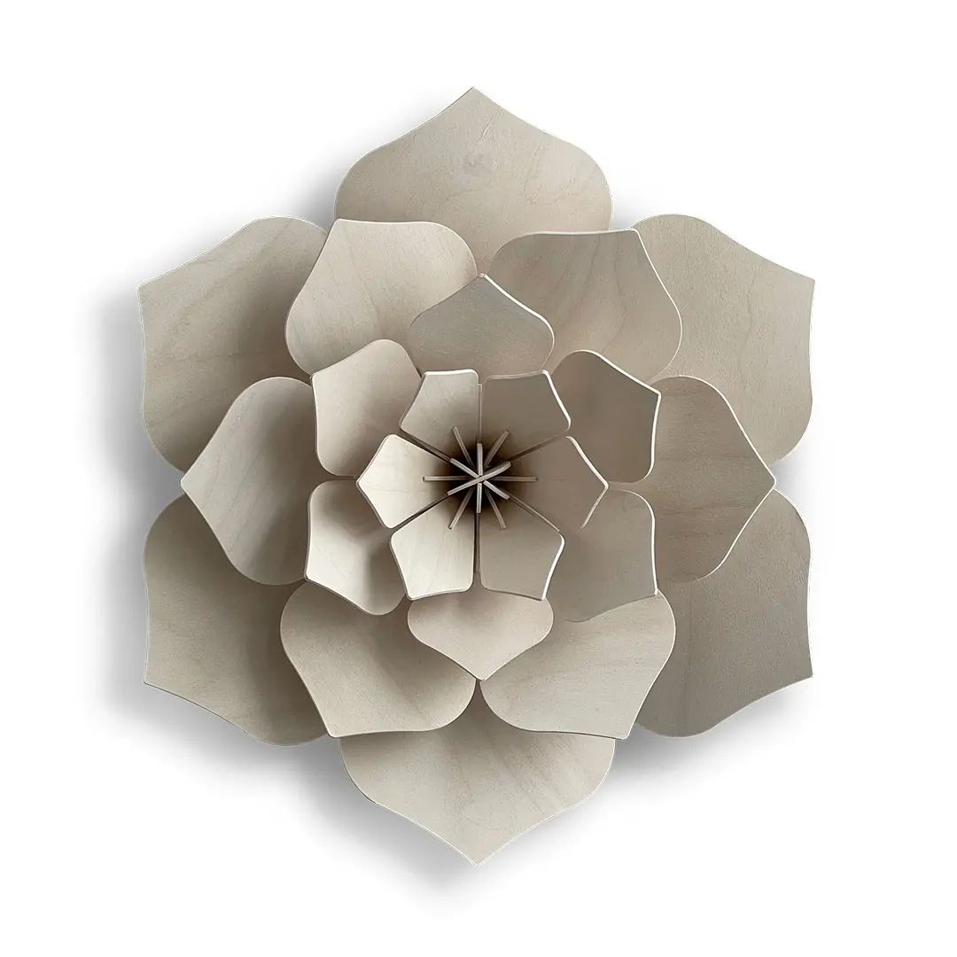 49. Decor Flower Translucent White Medium * 3D puzzel kaart * LOVI