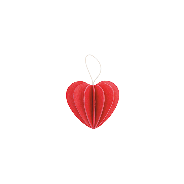 42. Heart red * 3D puzzle card * LOVI