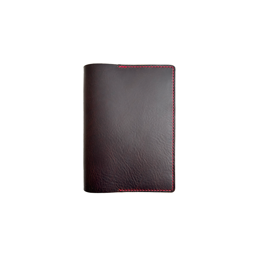 33TM Saddle Brown/Orange Leather Book Cover * Kron