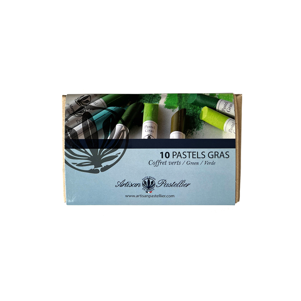 10 Oliepastels Kleurtoon Groen * Artisan Pastellier