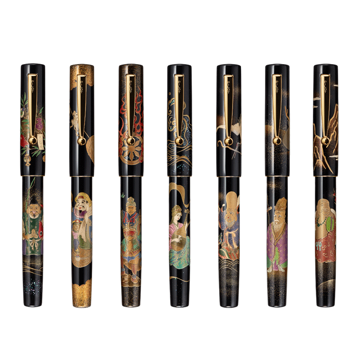 Seven Gods of Good Fortune complete set * Namiki 100th Anniversary Limited Edition 2019