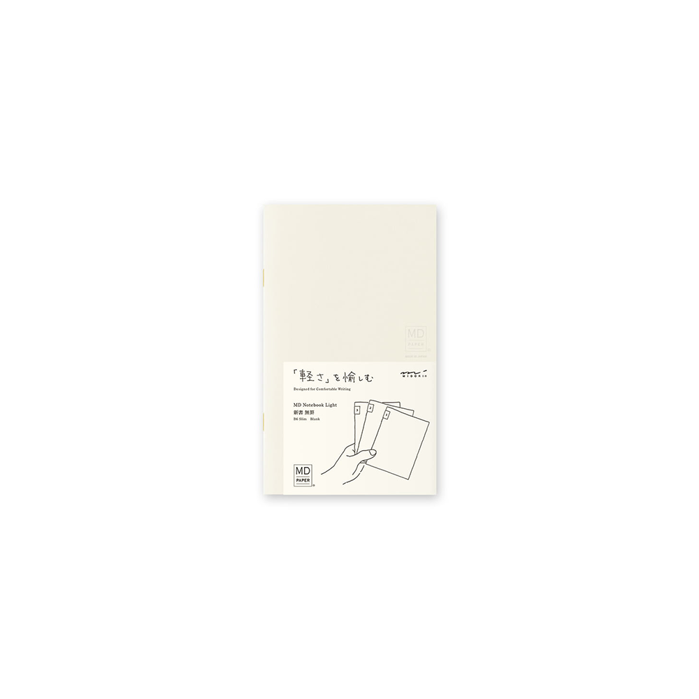 MD Light B6, tri-pack schriftjes, blanco * Midori