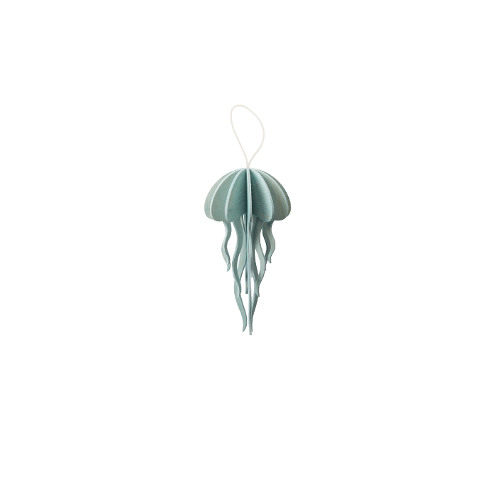 30. Jellyfish light blue * 3D puzzle card * LOVI 
