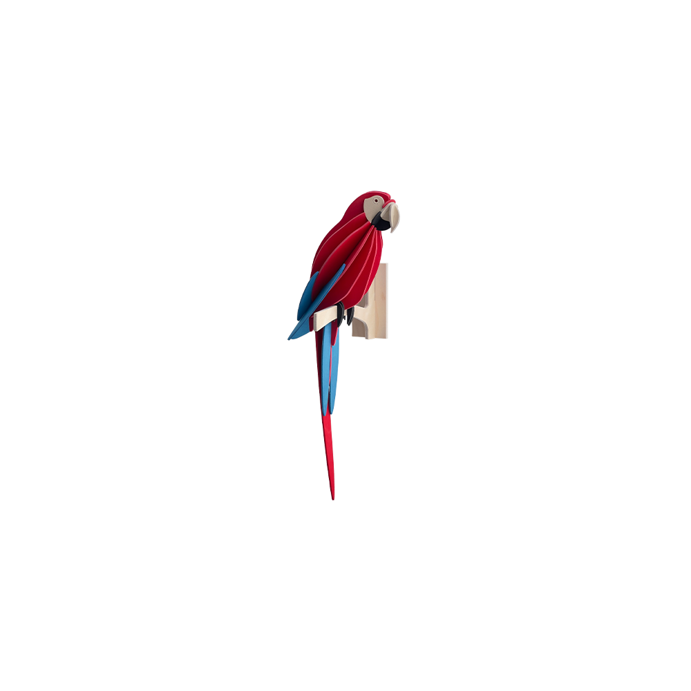 80. Scarlet Macaw 26cm * 3D puzzle card * LOVI 