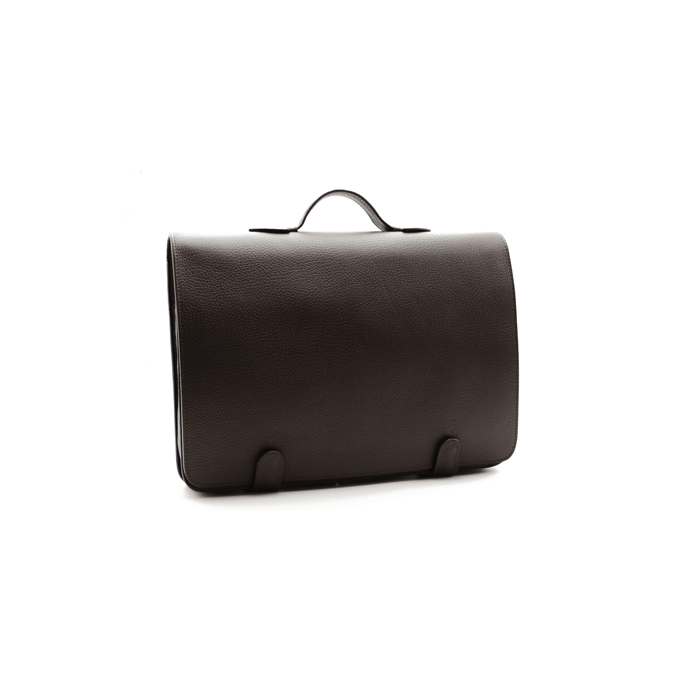 11.03 Flap briefcase, brown leather * 20S Design