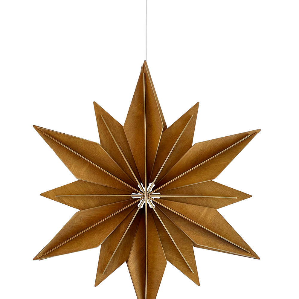 77. Decor Star Cinnamon Brown 36cm * 3D puzzel kaart * LOVI