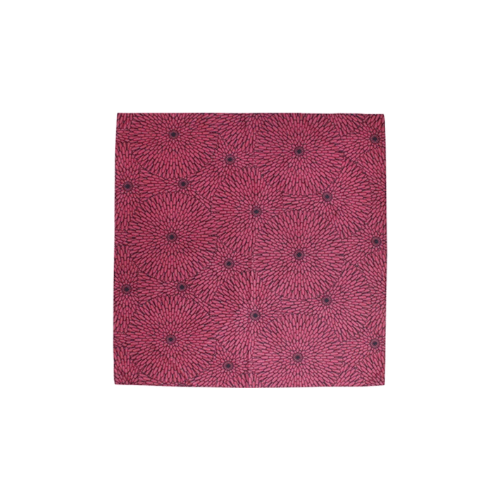 01. Isa Monyo, water repellent Chrysanthenum purple 100cm * Musubi Furoshiki