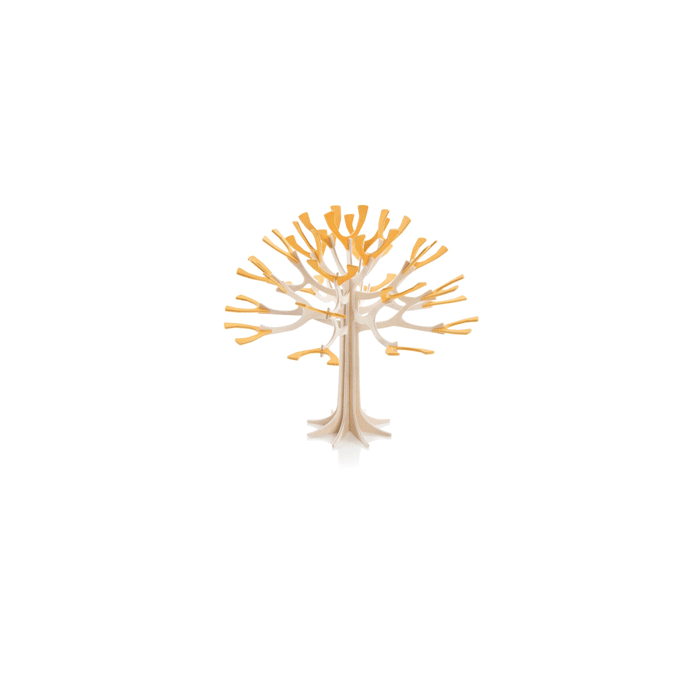 39. Tree naturel-yellow * 3D puzzle card * LOVI