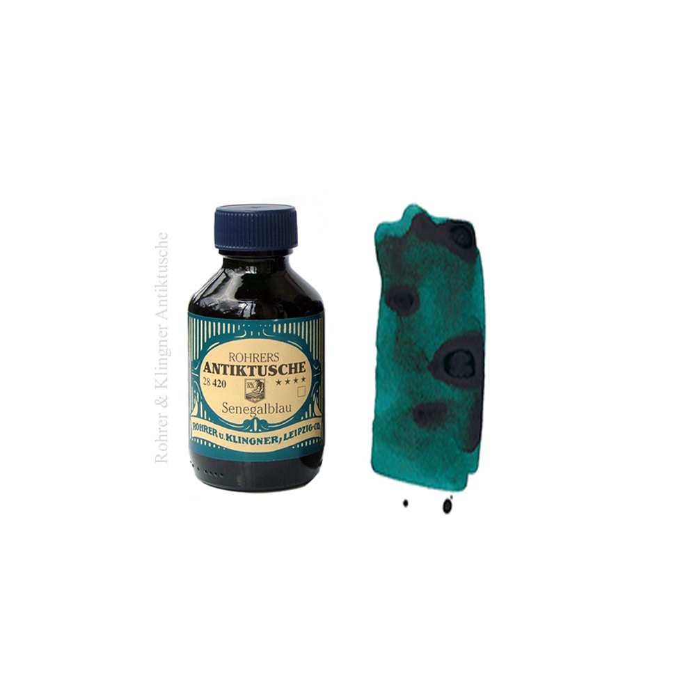 Antiktusche Senegalblau, pigment ink * Rohrer & Klingner 