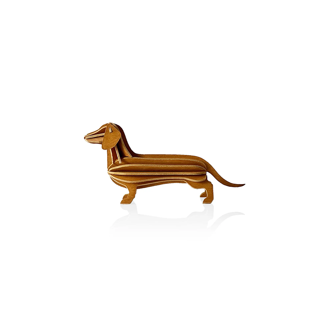 21. Dachshund Cinnamon * 3D puzzle card * LOVI