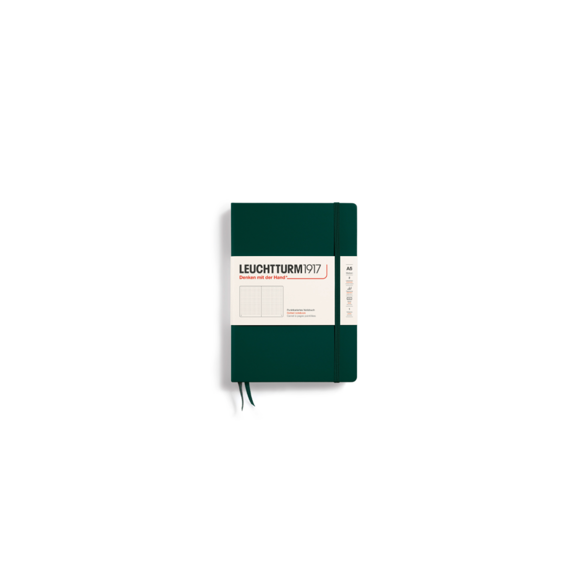 Notebook Medium A5 Forest Green, Dotted * Leuchtturm1917