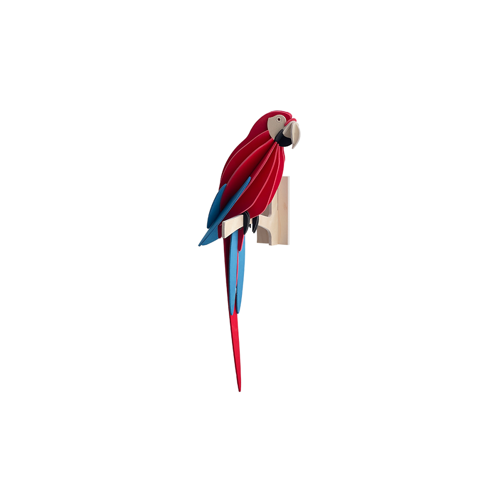 88. Scarlet Macaw 34cm * 3D Puzzle Card * Lovi
