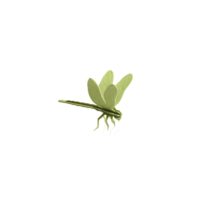 24. Dragonfly green * 3D puzzle card * LOVI