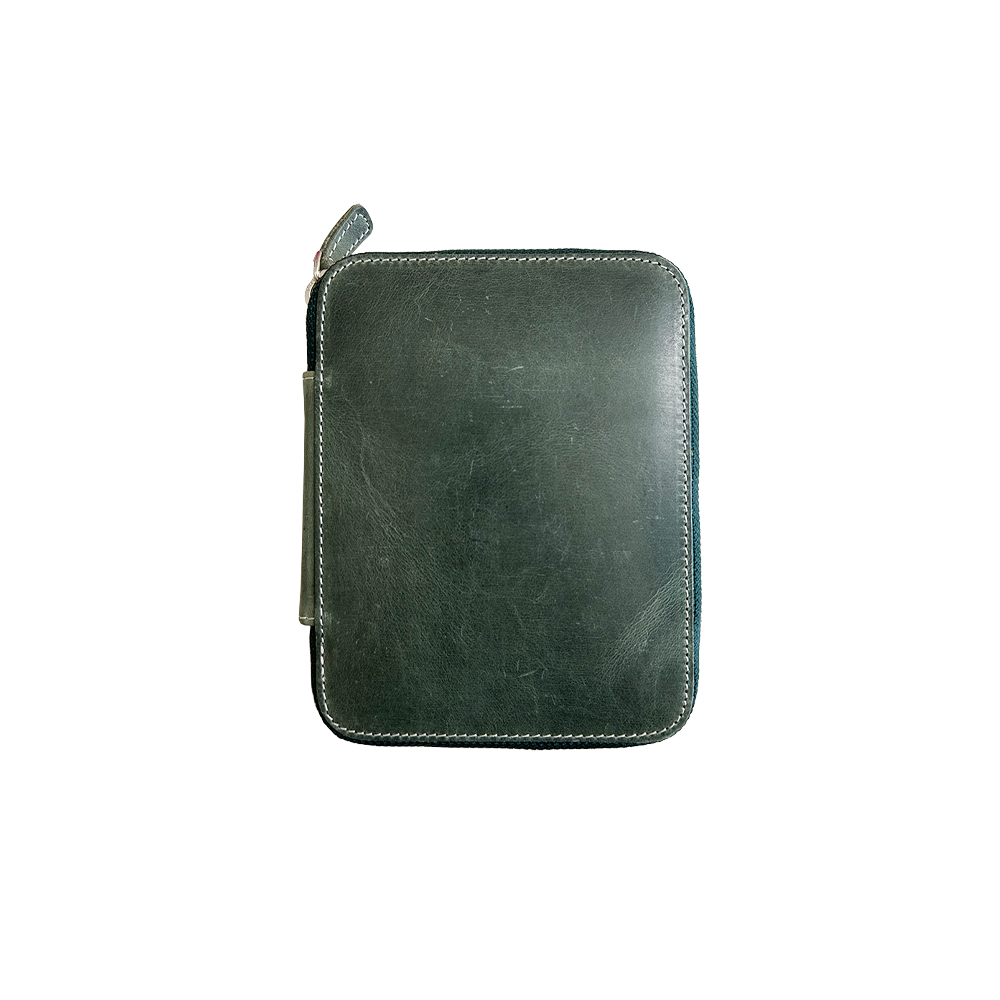 10 Pen Crazy Horse Green Pen Case * Galen Leather