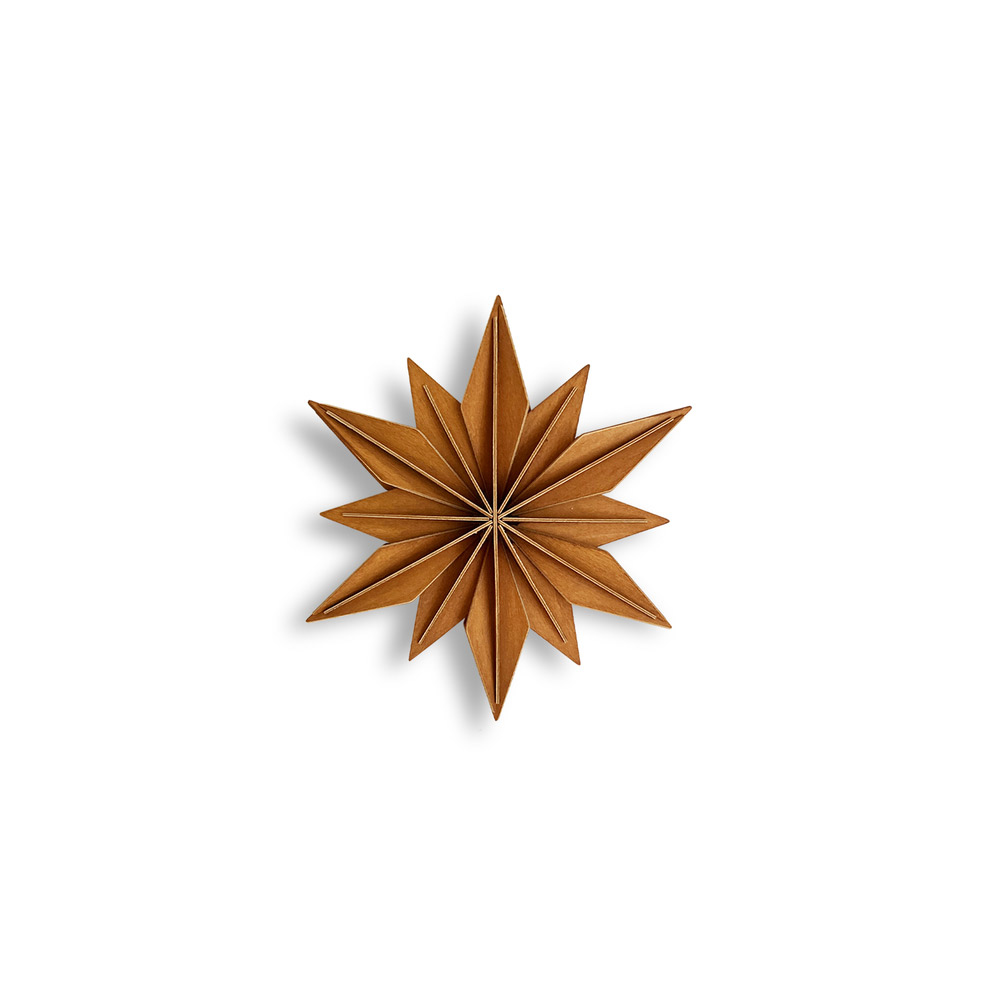 72. Decor Star Cinnamon Brown 15cm * 3D puzzle card * LOVI