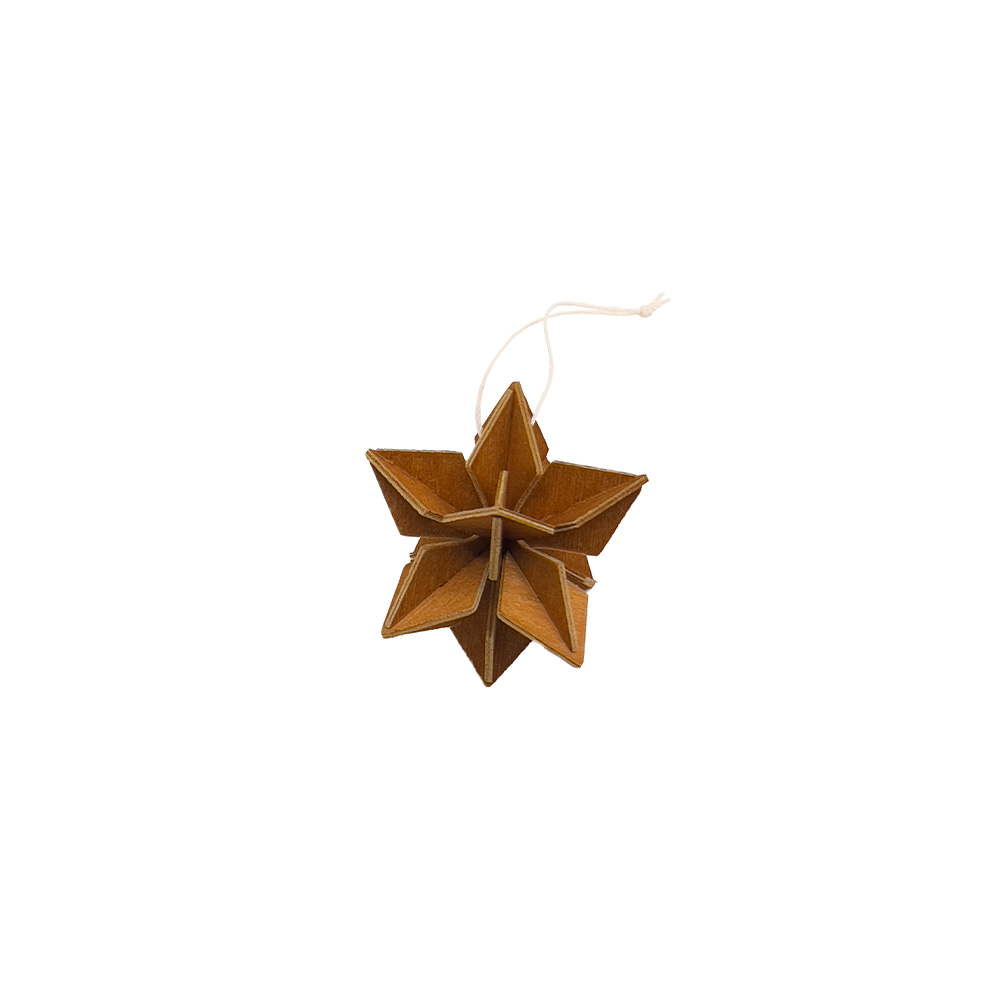 68. Star Cinnamon Brown 5cm *3D puzzle card * Lovi