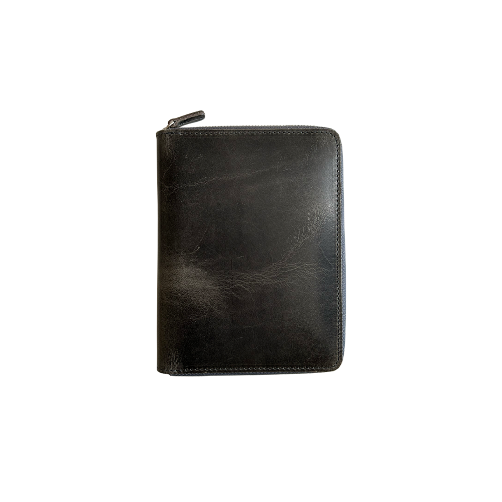 5 Pen Crazy Horse Smoky Grey Pen Case * Galen Leather