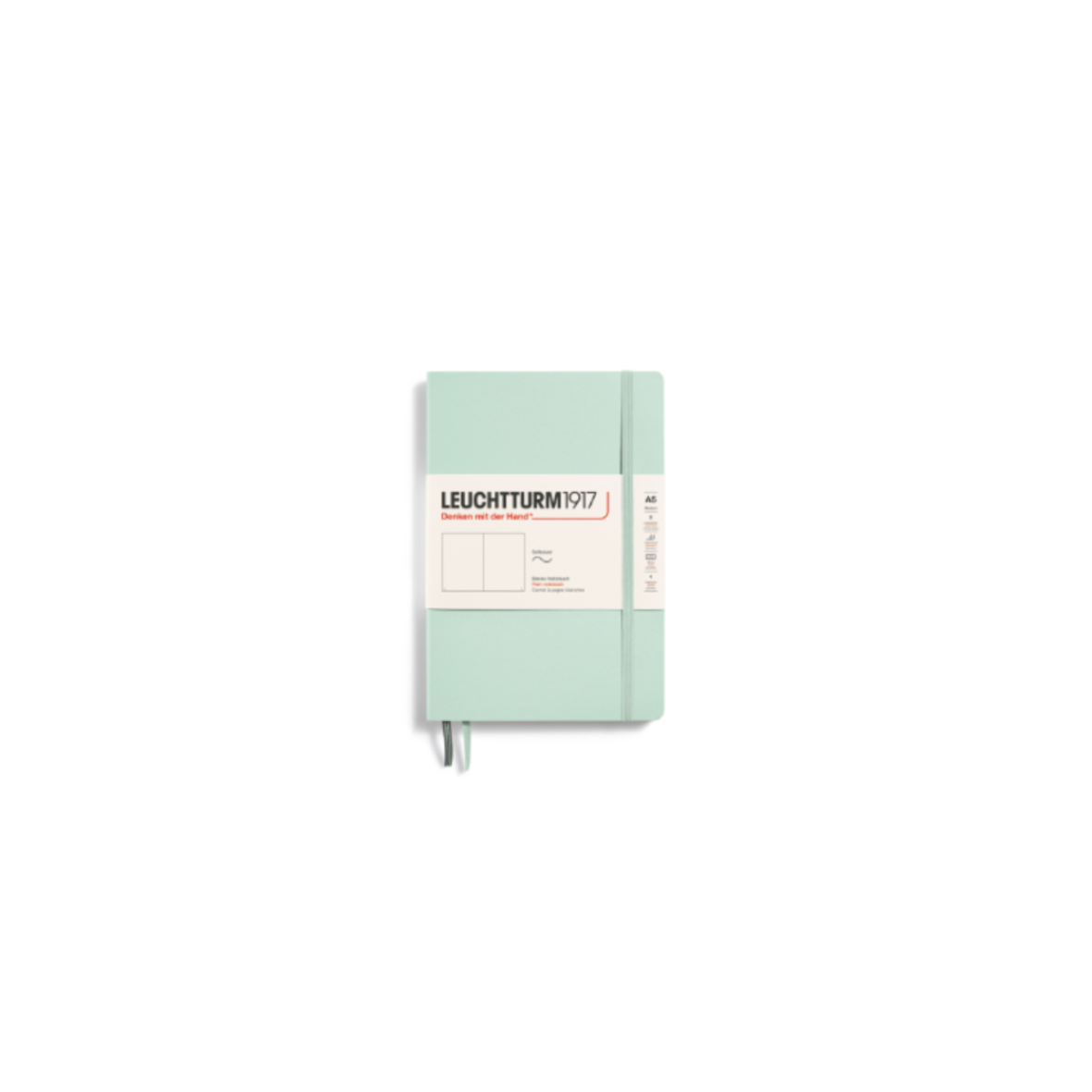 Notebook Softcover Medium A5 Mint Green, Plain * Leuchtturm1917