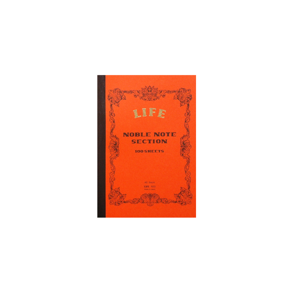 LIFE A5 Noble Note oranje * geruit
