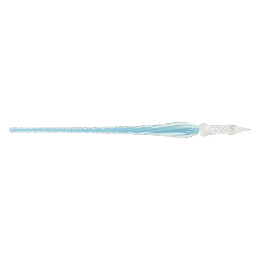 Glass pen twisted Azure blue * J. Herbin  