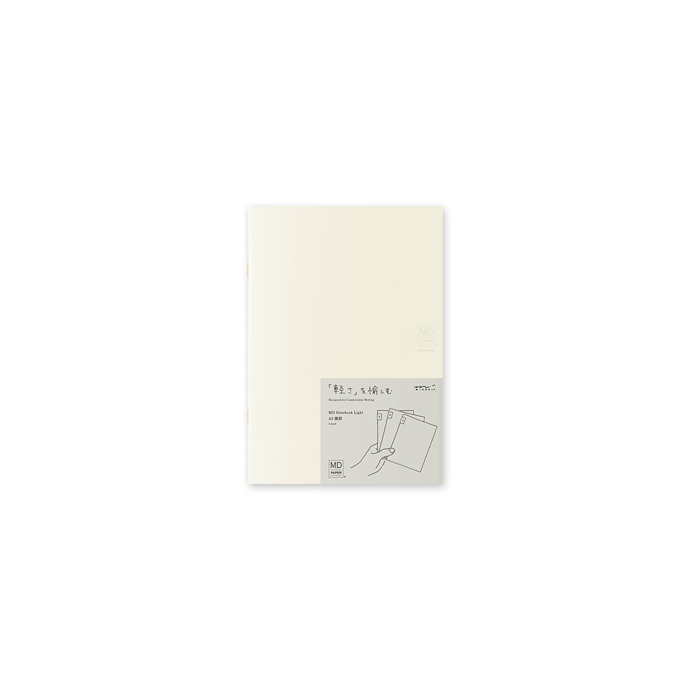 MD Light A5, tri-pack schriftjes, gelijnd * Midori