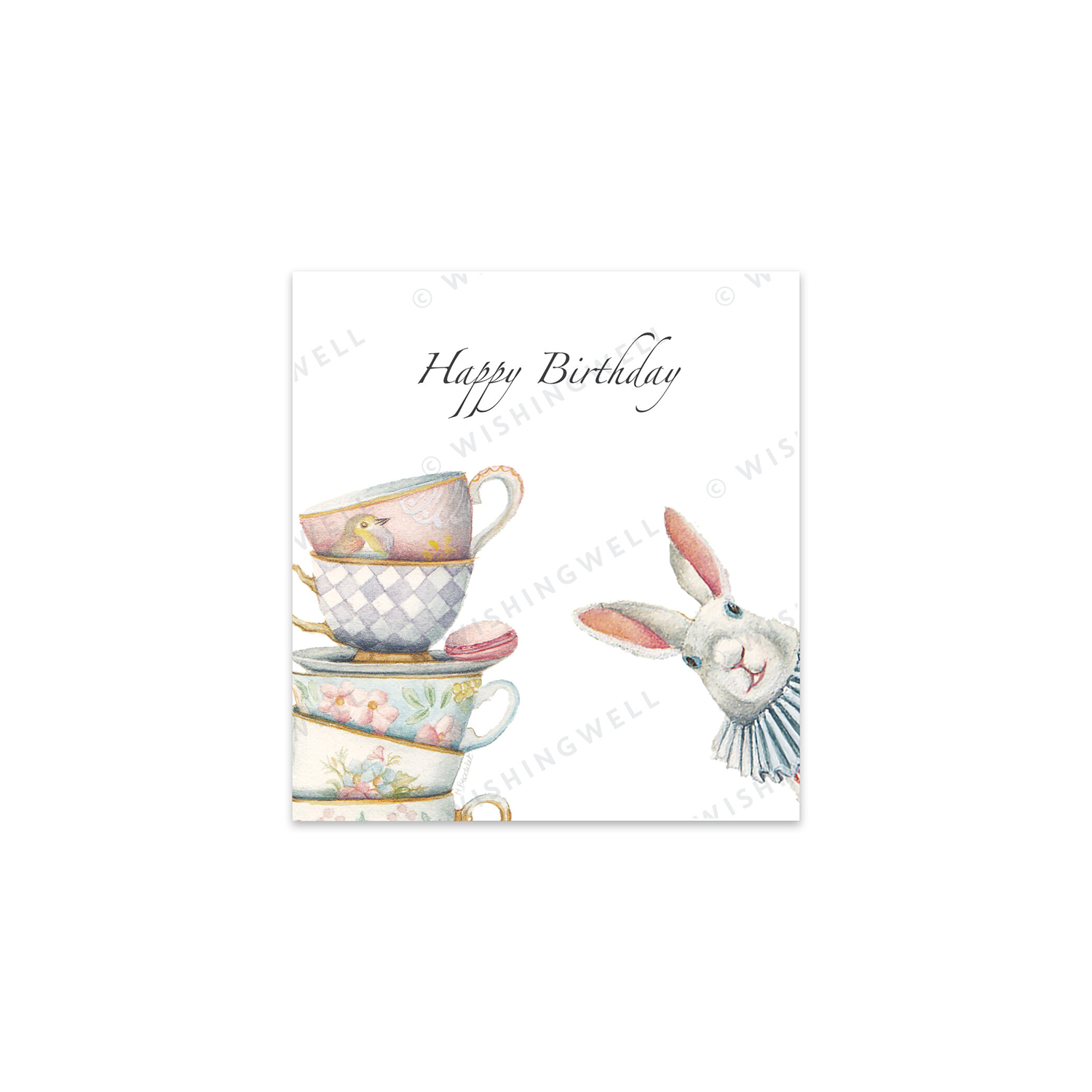 68. Happy Birthday Rabbit * Wishingwell Greeting Card