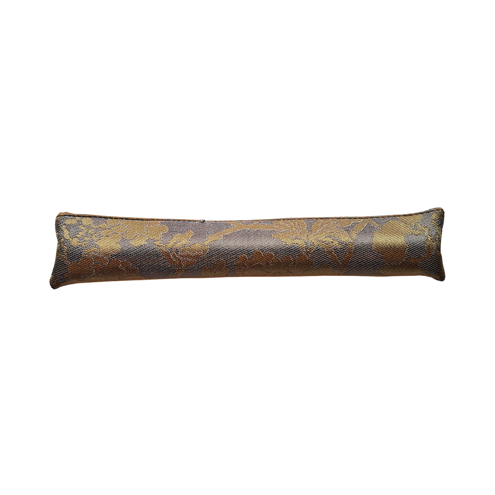 Gold Flowers Grey Pen Kimono Portable * Uttoko