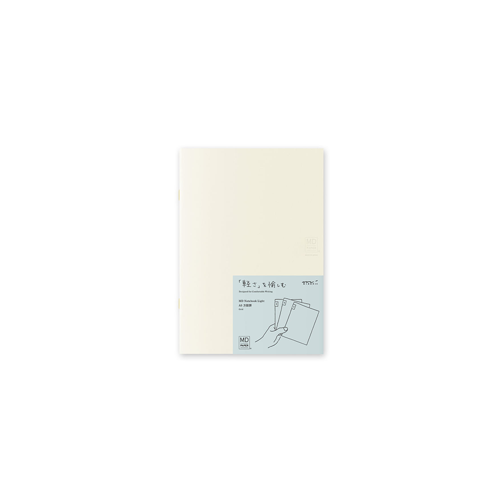MD Light A5, tri-pack schriftjes, geruit * Midori