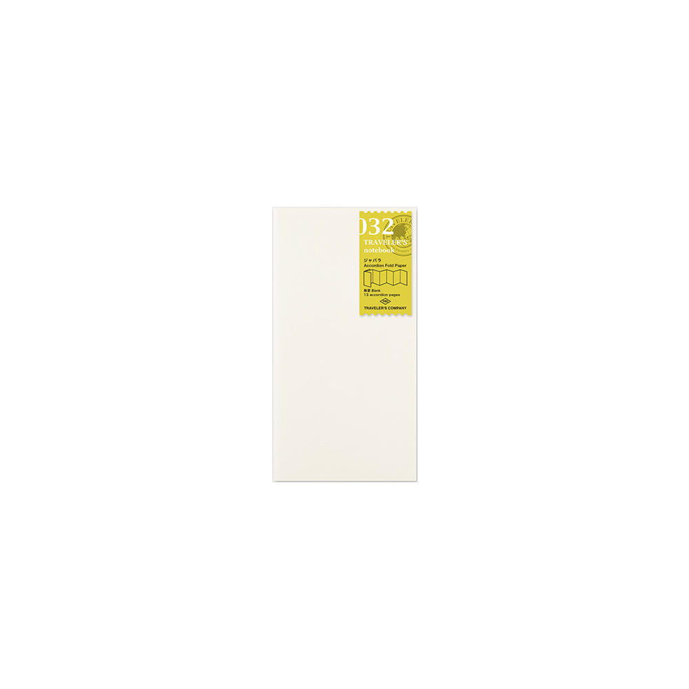 032 - Accordion Fold Paper Refill * Regular * Traveler's Company Japan