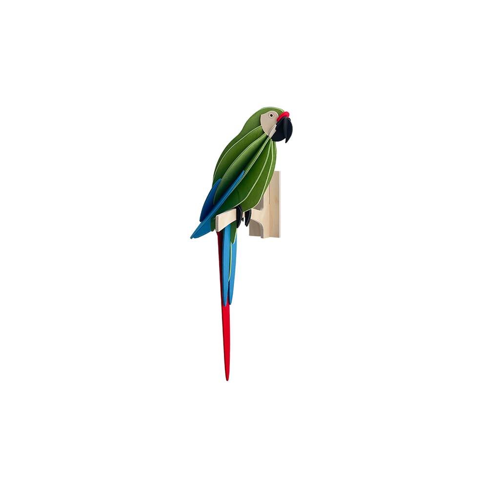 87. Great Green Macaw 34cm * 3D Puzzle Card * Lovi