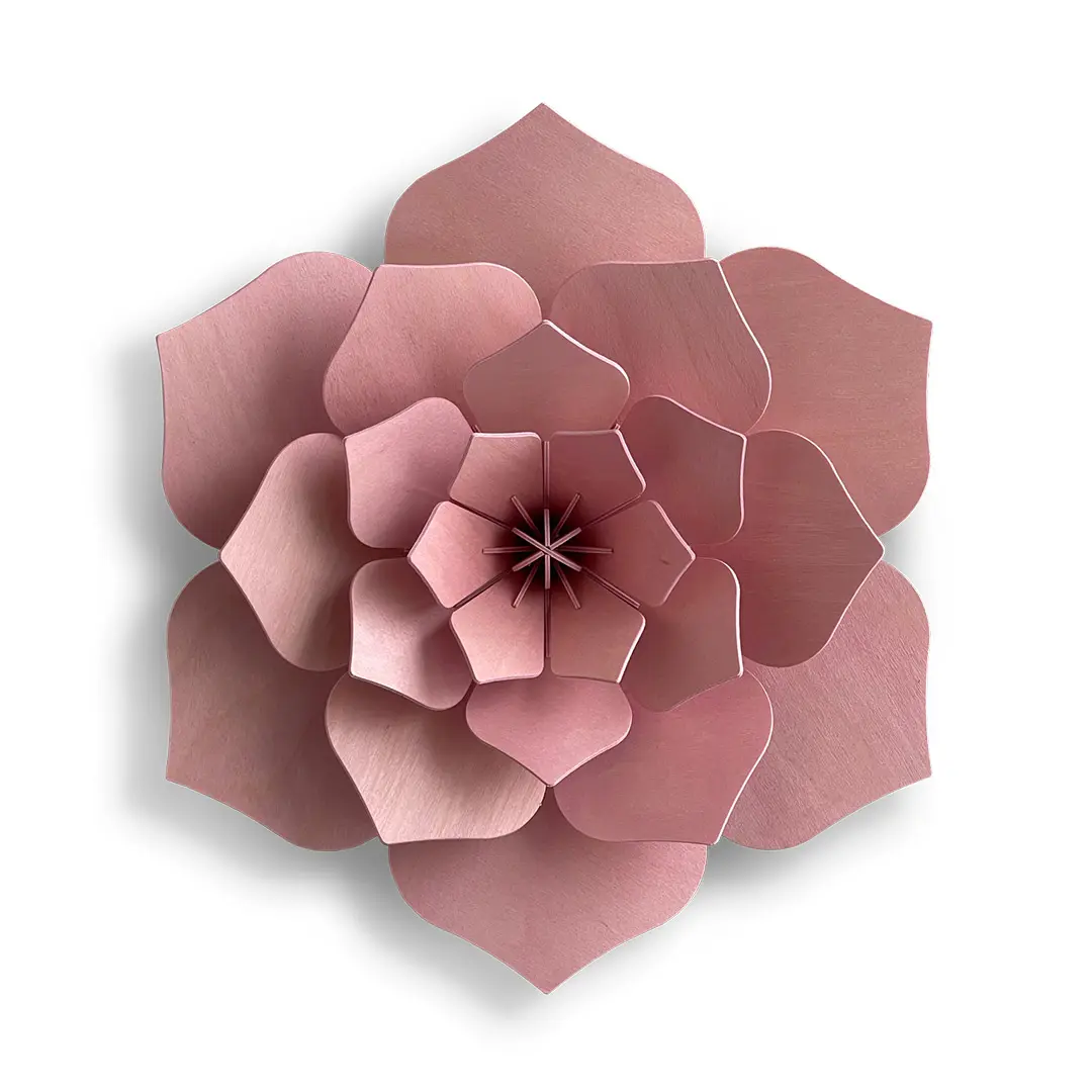 51. Decor Flower Light Pink Medium * 3D puzzle card * LOVI
