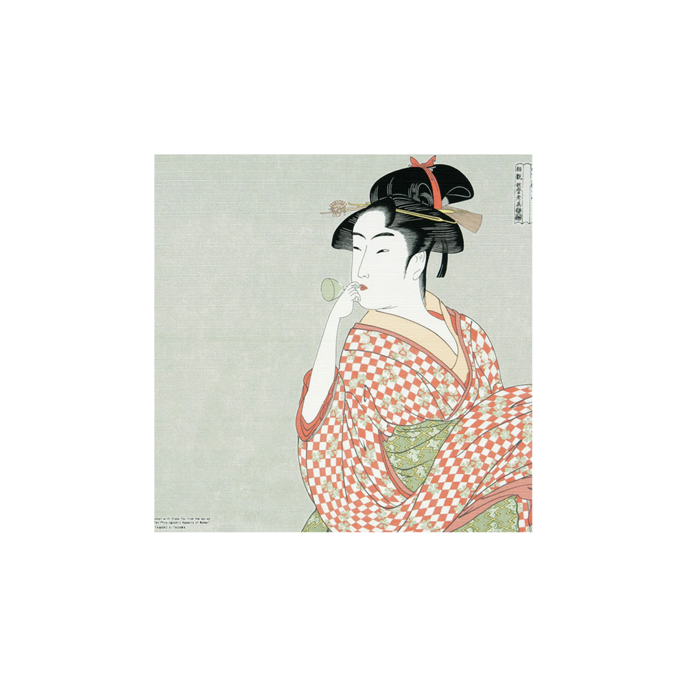 14. Ukiyo-e A Woman Playing A Poppin Gray 70 * Musubi