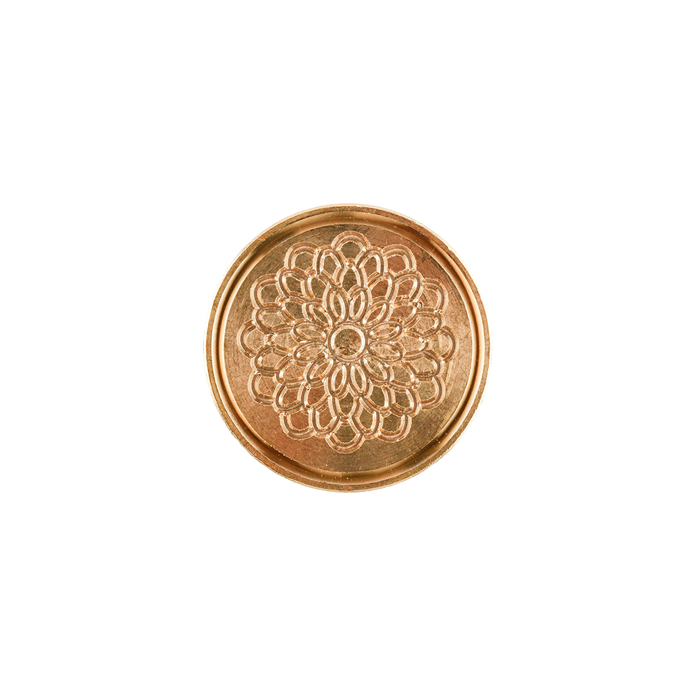 Brass Wax Seal Stamp 24mm Dahlia * J. Herbin