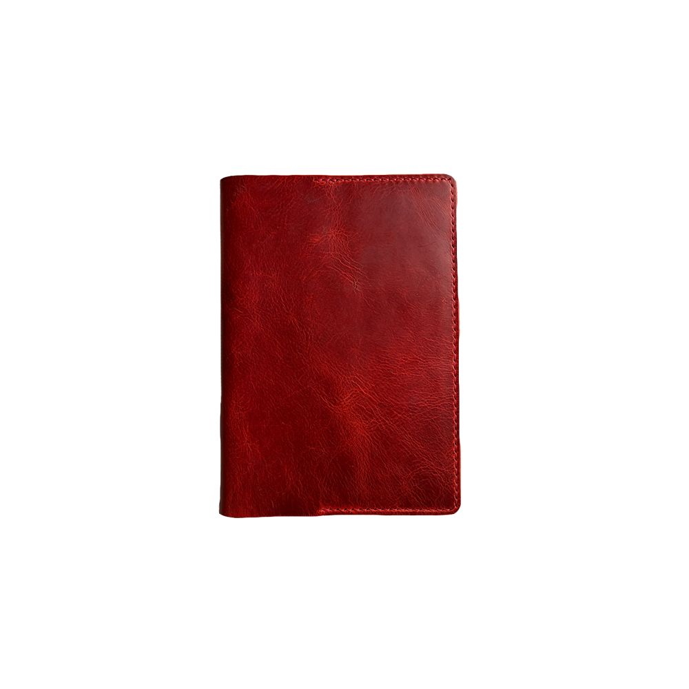 13M. Red/red leather book cover * Kron 