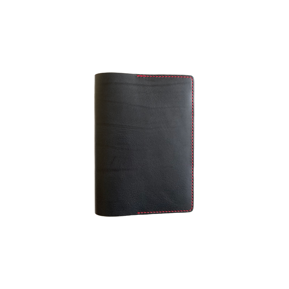2T. Black Red, leather book cover * Kron