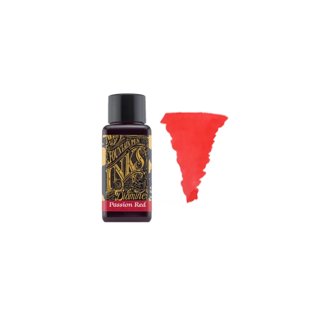 Passion Red 30ml * Diamine - Standard ink - Sakura Fountain Pen Gallery