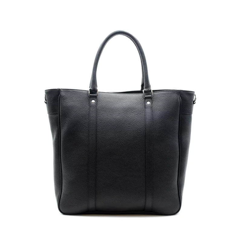 14.01 Shopper vertical black leather * 20S Design