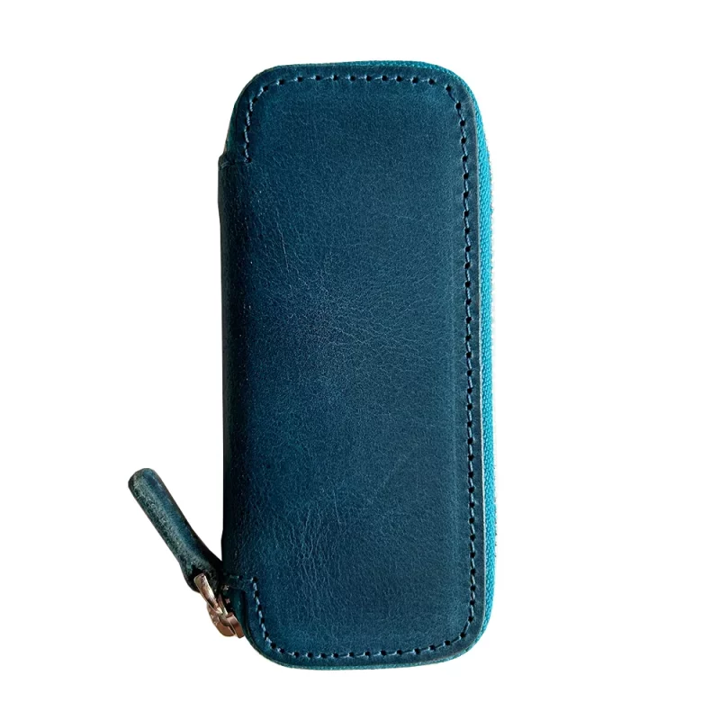 2 Pen Kaweco Crazy Horse Ocean Blue Pen Case * Galen Leather