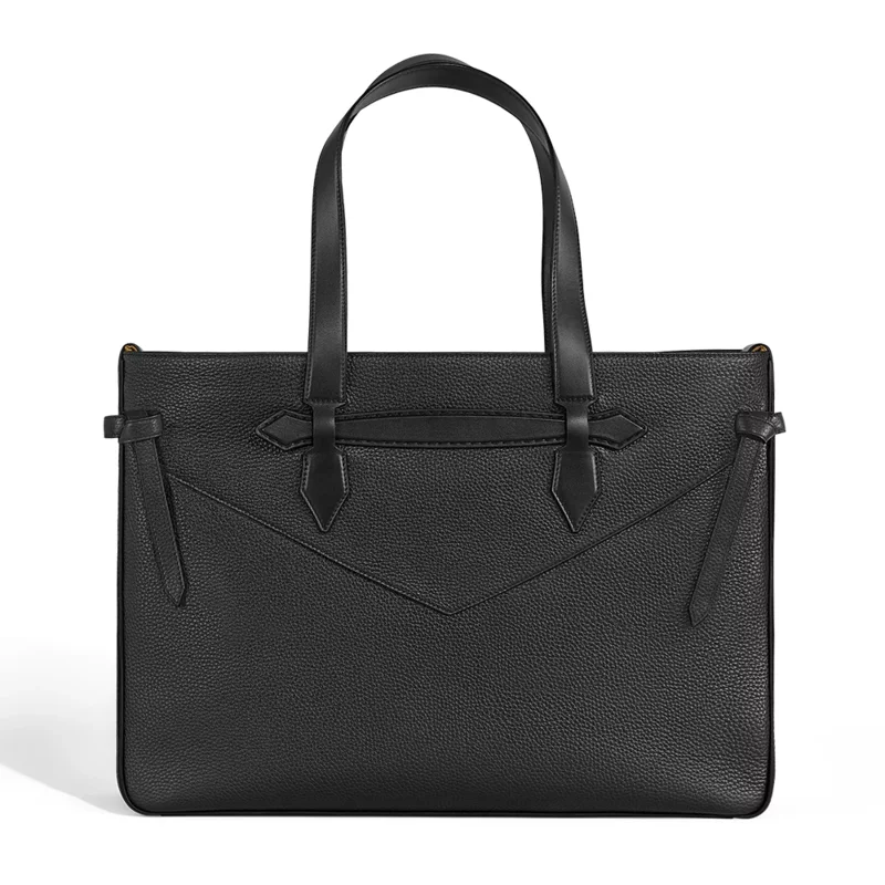 223265 Montblanc Envelope Horizontal Tote Bag, Grain Leather Black