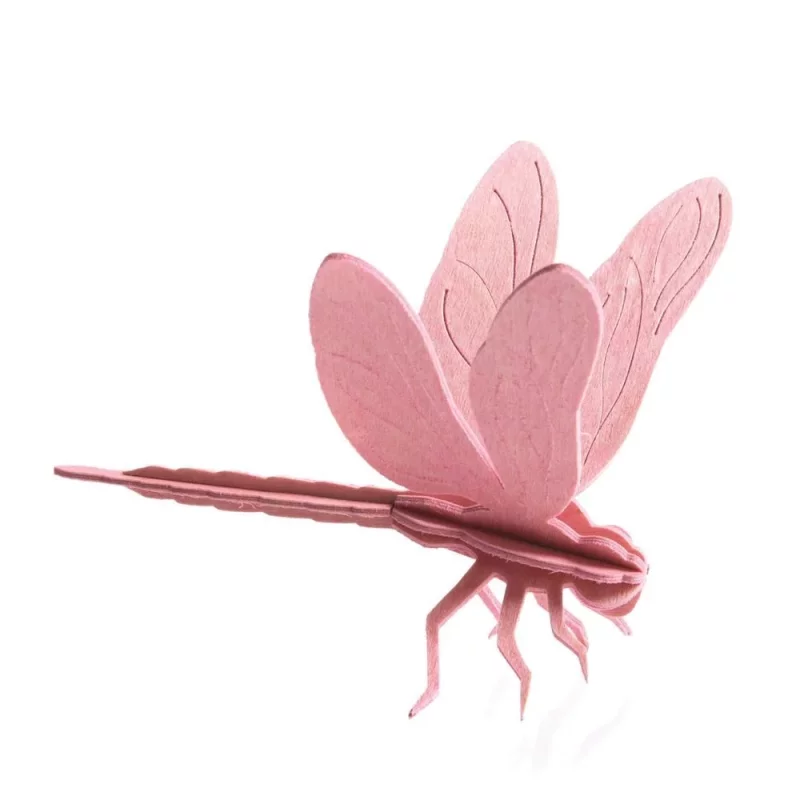23. Dragonfly light pink * 3D puzzle card * LOVI