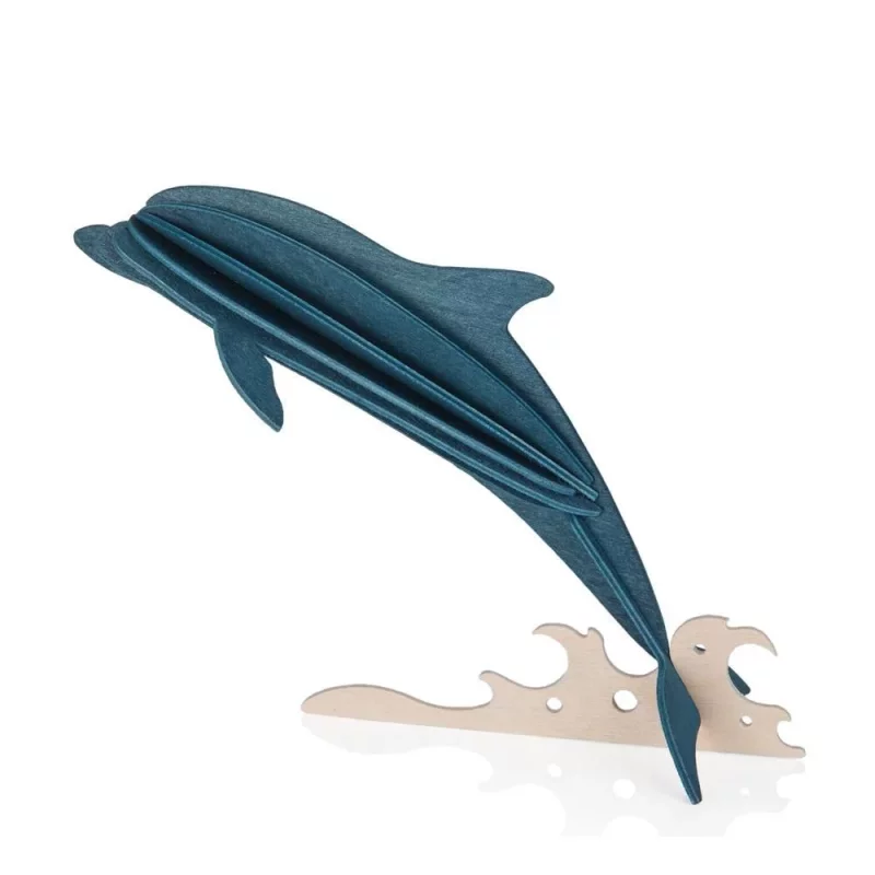 27. Dolphin black * 3D puzzle card * LOVI