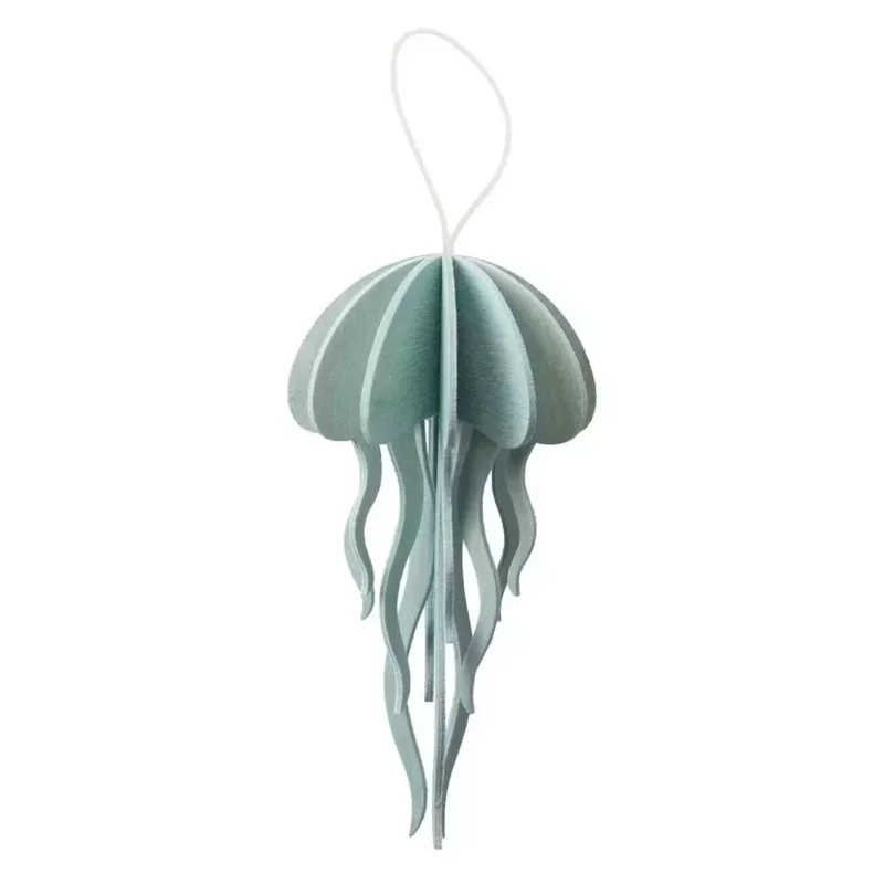 30. Jellyfish light blue * 3D puzzle card * LOVI