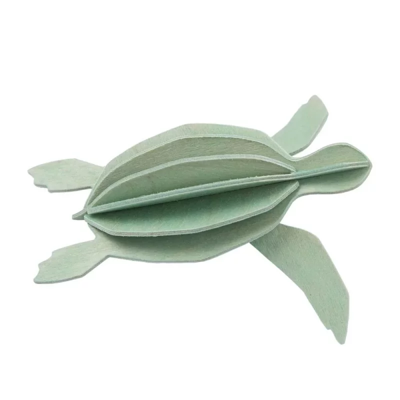 34. Sea Turtle mint green * 3D puzzle card * LOVI