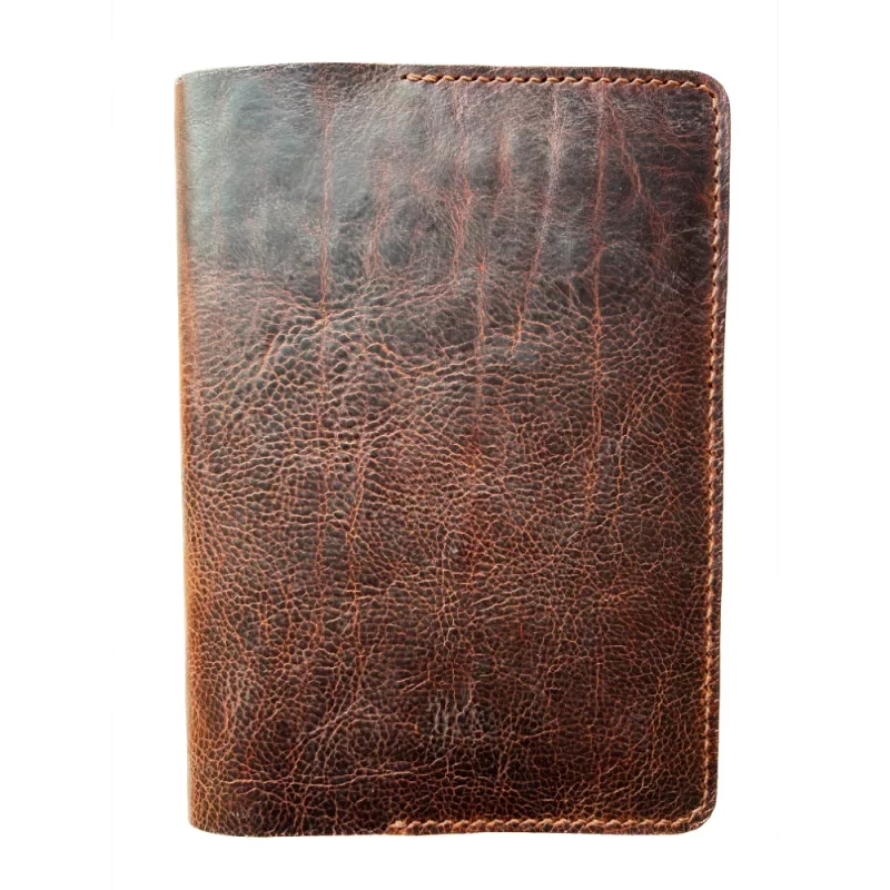 55. Saddle Brown/Saddle Brown A5 Leather book cover * Kron